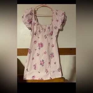 Altar'd State Alina Floral Mini Dress in pink